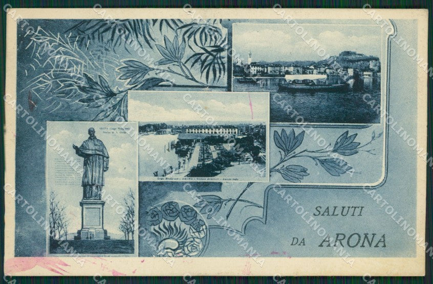 Novara Arona Saluti da cartolina QZ0807 – fronte