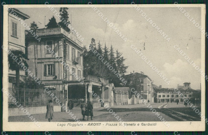 Novara Arona PIEGA cartolina QZ0815 – fronte