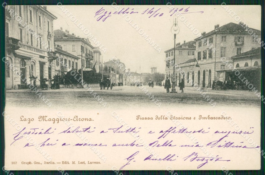 Novara Arona cartolina QZ0818 – fronte
