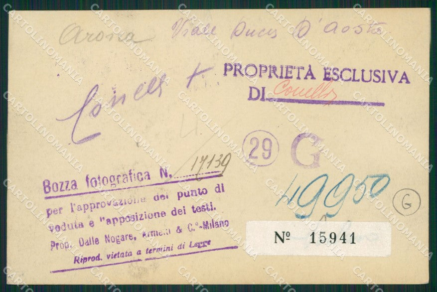 Novara Arona Bozza foto cartolina QZ0819 – retro