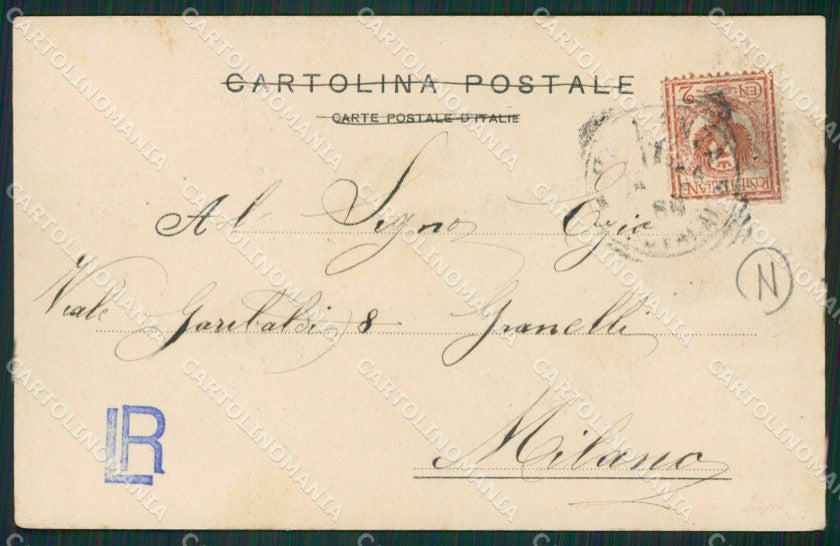 Novara Arona Mercato cartolina QZ0828 – retro