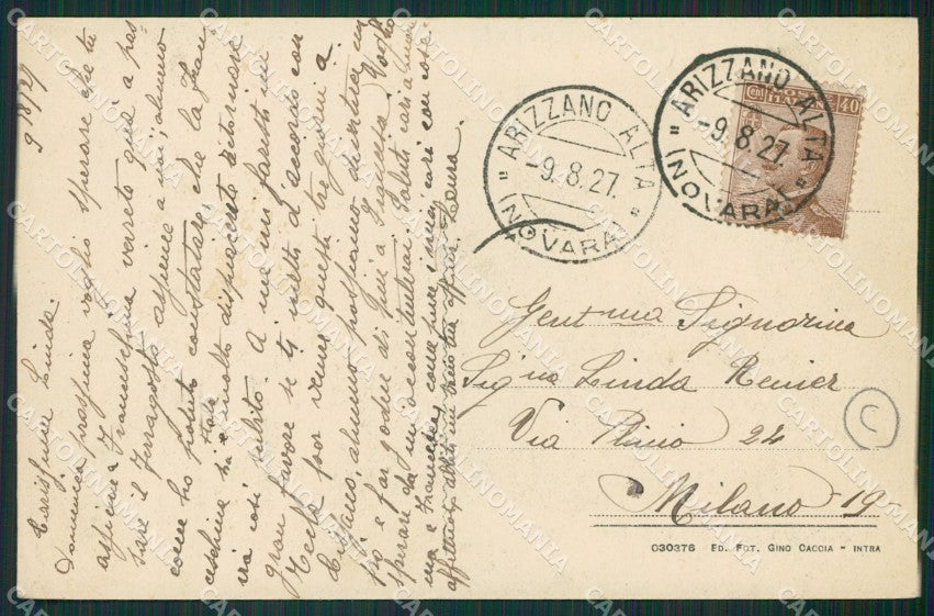 Verbania Arizzano Cissano cartolina QZ0832 – retro