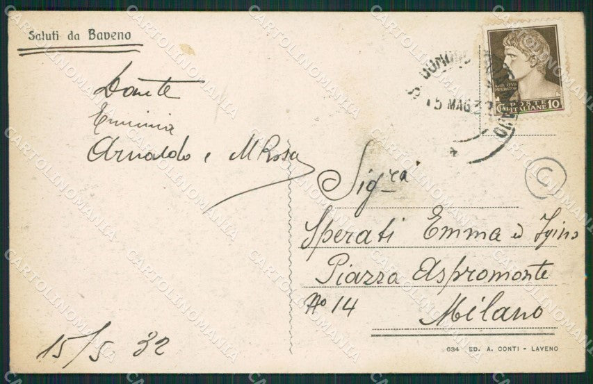 Verbania Baveno cartolina QZ0837 – retro