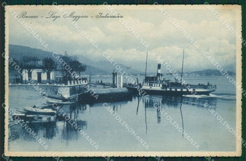 Verbania Baveno Battello PIEGA cartolina QZ0852 – fronte