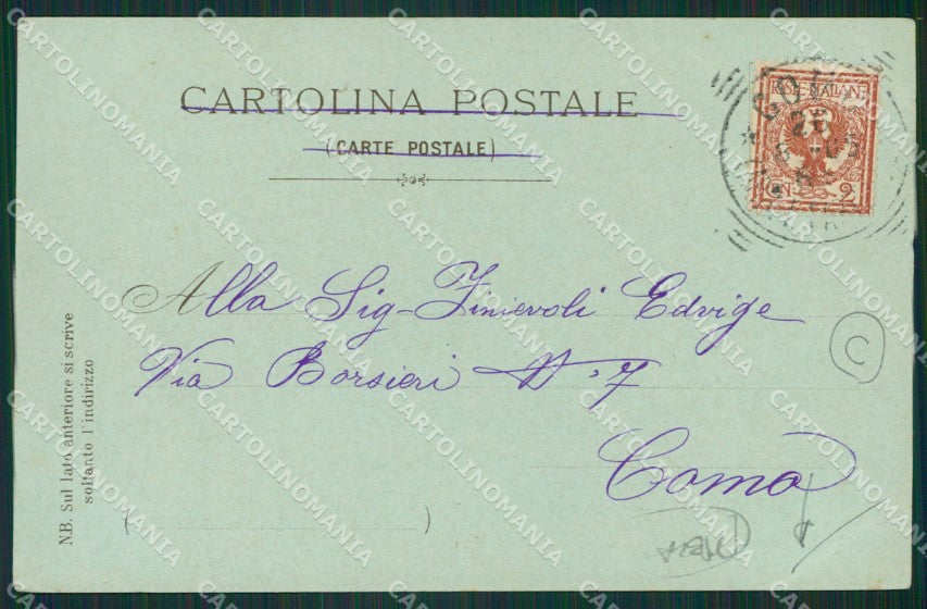 Verbania Baveno Chiaro di Luna PIEGA cartolina QZ0864 – retro