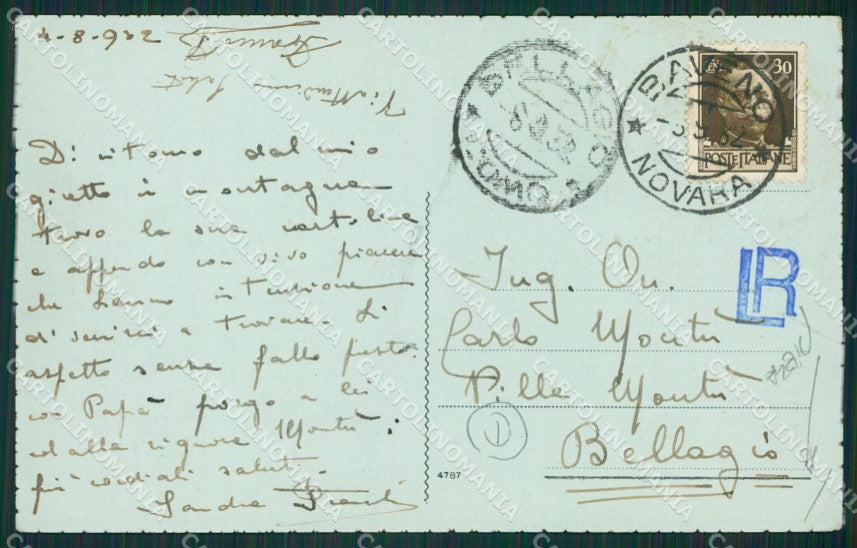 Verbania Baveno PIEGA cartolina QZ0875 – retro