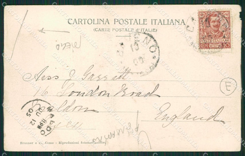Verbania Baveno STRAPPINO ABRASA PIEGA cartolina QZ0897 – retro