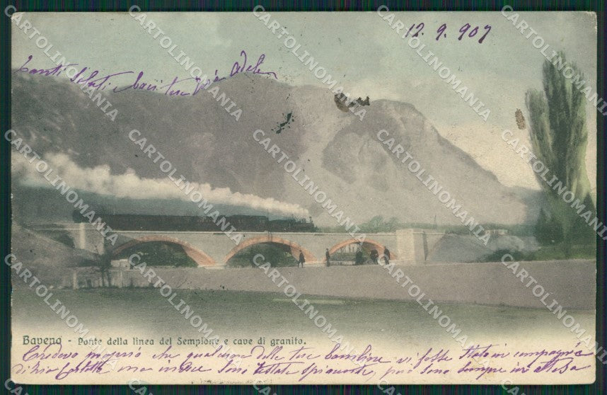 Verbania Baveno Treno cartolina QZ0906 – fronte