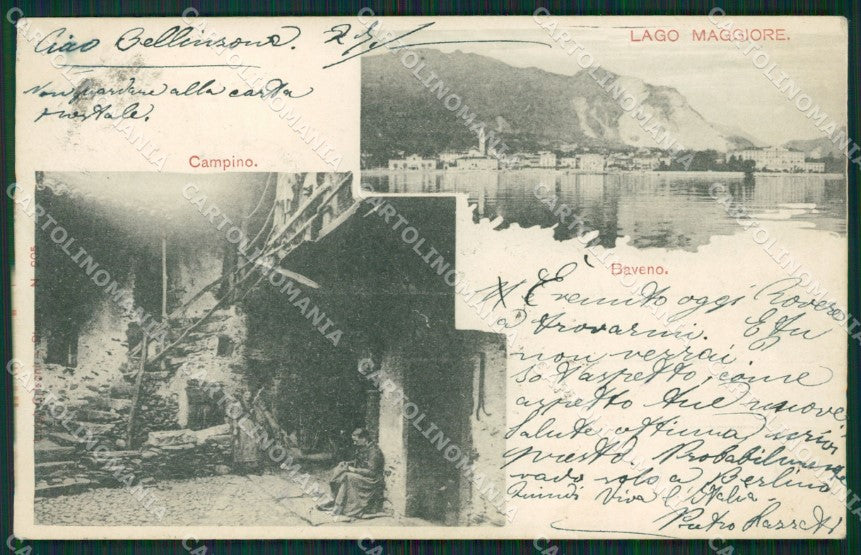 Verbania Baveno Campino PIEGA cartolina QZ0916 – fronte
