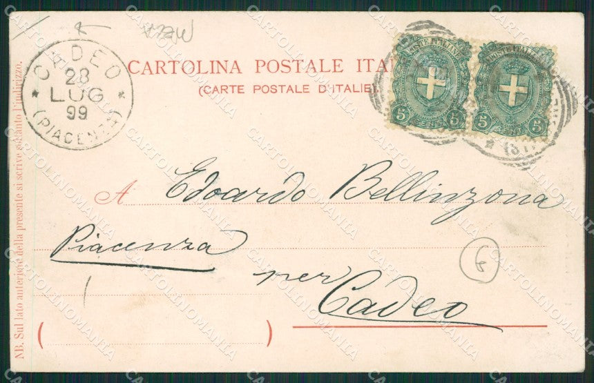 Verbania Baveno Campino PIEGA cartolina QZ0916 – retro