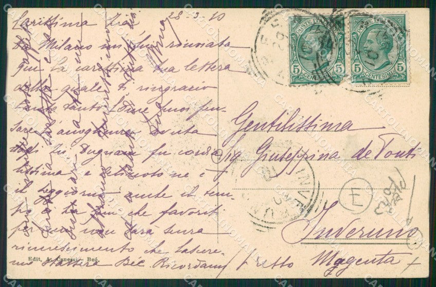 Verbania Bee FORO PIEGA cartolina QZ0933 – retro