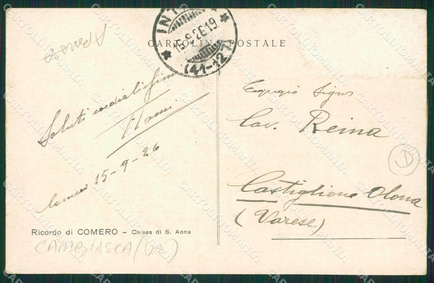 Verbania Cambiasca ABRASA cartolina QZ0947 – retro
