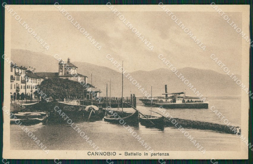 Verbania Cannobio Battello cartolina QZ0955 – fronte