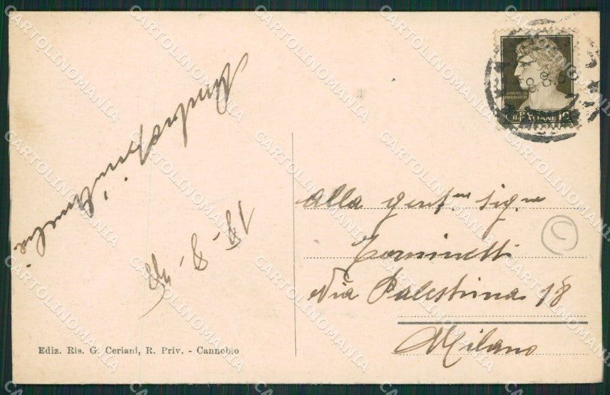 Verbania Cannobio Battello cartolina QZ0955 – retro
