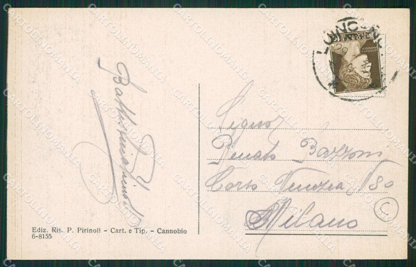 Verbania Cannobio Battello cartolina QZ0957 – retro