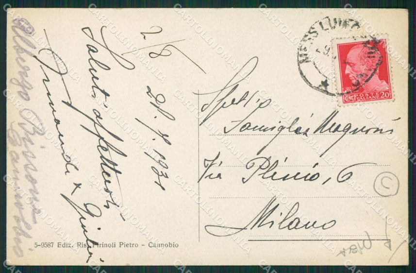 Verbania Cannobio PIEGA cartolina QZ0959 – retro