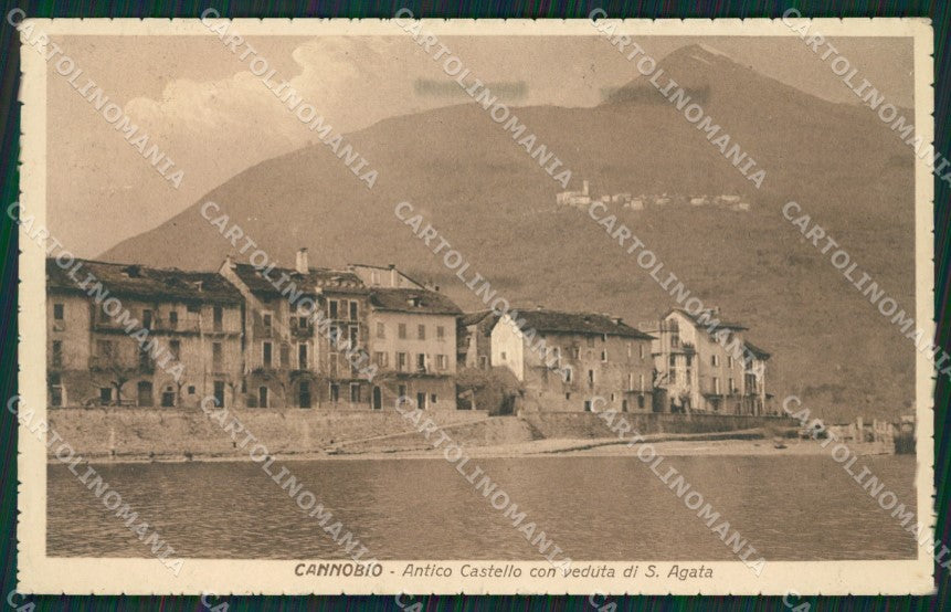 Verbania Cannobio Sant'Agata PIEGA cartolina QZ0967 – fronte