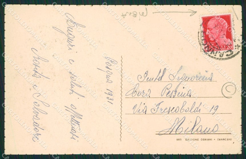 Verbania Cannobio Sant'Agata PIEGA cartolina QZ0967 – retro