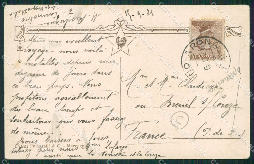 Verbania Cannobio Battello PIEGHINA cartolina QZ0971 – retro