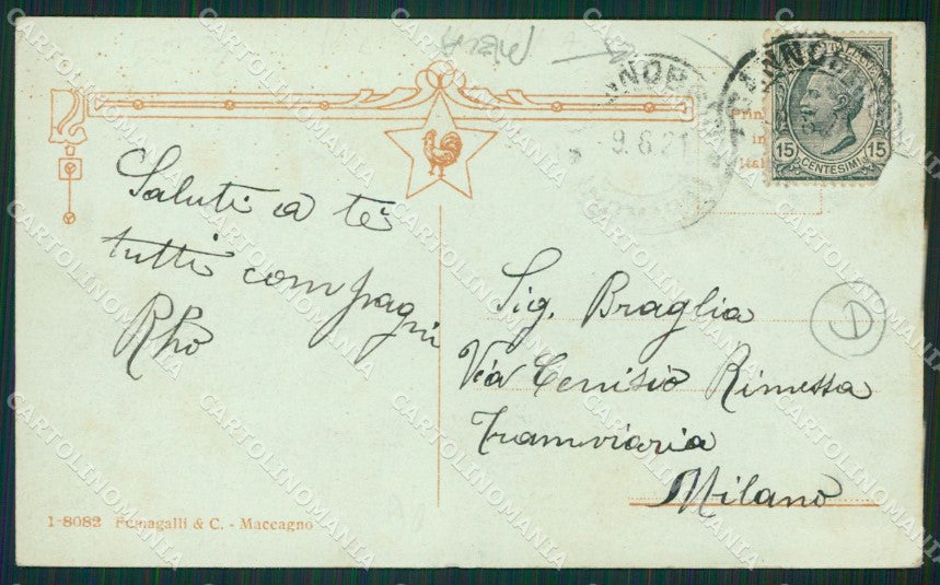 Verbania Cannobio PIEGA cartolina QZ0985 – retro