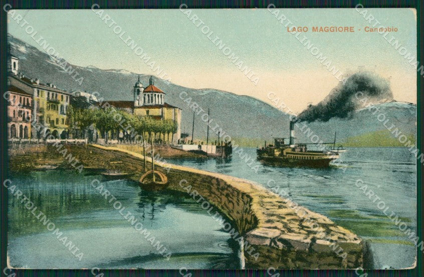 Verbania Cannobio Battello cartolina QZ0987 – fronte