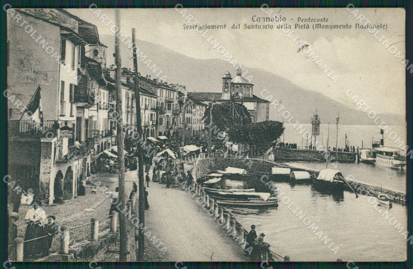 Verbania Cannobio Festeggiamenti Santuario cartolina QZ1016 – fronte