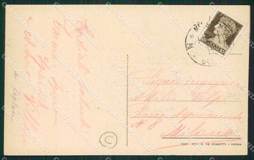 Novara Arona Dagnente cartolina QZ1033 – retro