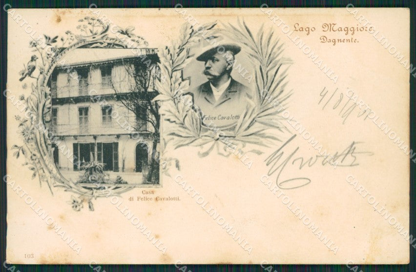 Novara Arona Dagnente PIEGA cartolina QZ1036 – fronte