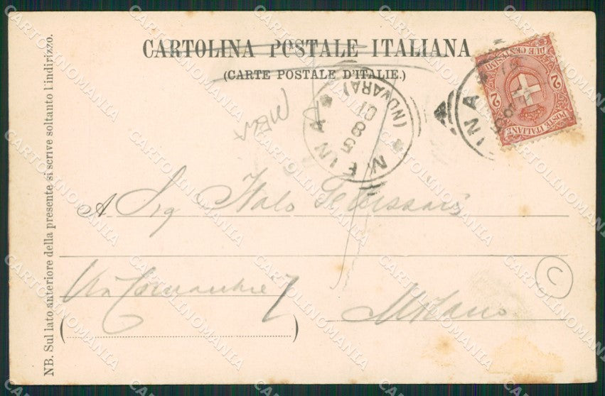 Novara Arona Dagnente PIEGA cartolina QZ1036 – retro