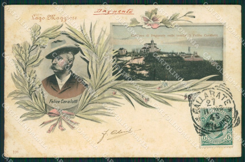 Novara Arona Dagnente PIEGA cartolina QZ1041 – fronte