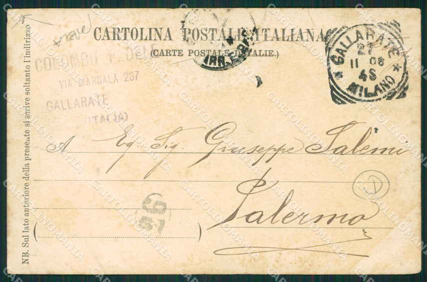 Novara Arona Dagnente PIEGA cartolina QZ1041 – retro