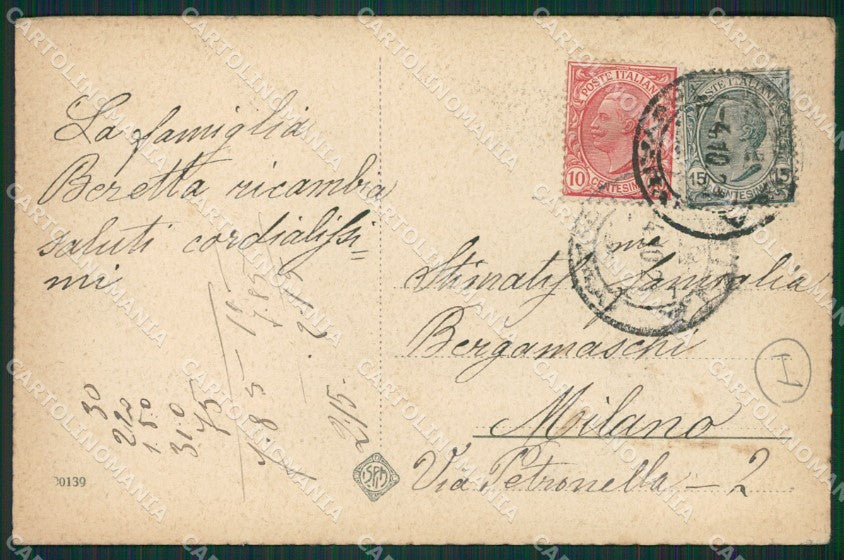Novara Arona Dagnente cartolina QZ1055 – retro