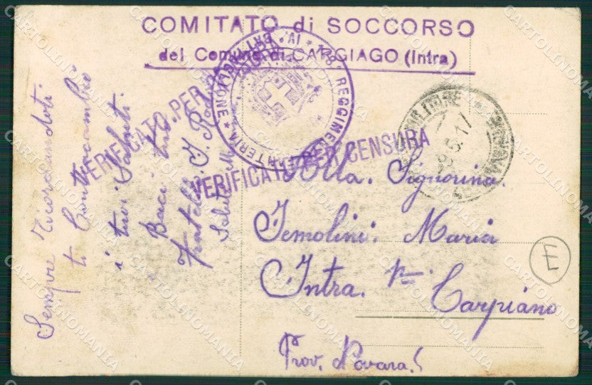 Verbania Ghiffa Cargiago Bersaglieri Militari cartolina QZ1072 – retro