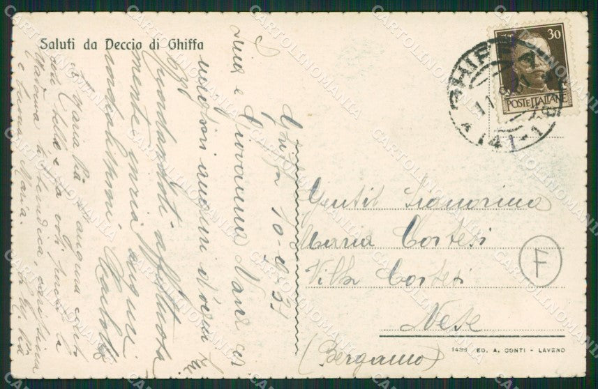 Verbania Ghiffa Deccio cartolina QZ1079 – retro
