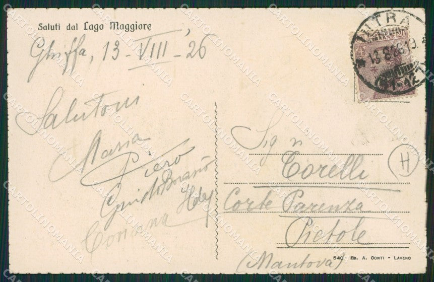 Verbania Ghiffa Deccio Ronco cartolina QZ1083 – retro