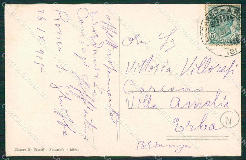 Verbania Ghiffa Ronco cartolina QZ1084 – retro