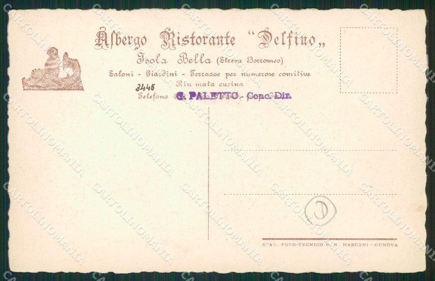 Verbania Stresa Isola Bella cartolina QZ1099 – retro