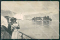 Verbania Stresa Isola Bella Battello PIEGA cartolina QZ1100 – fronte