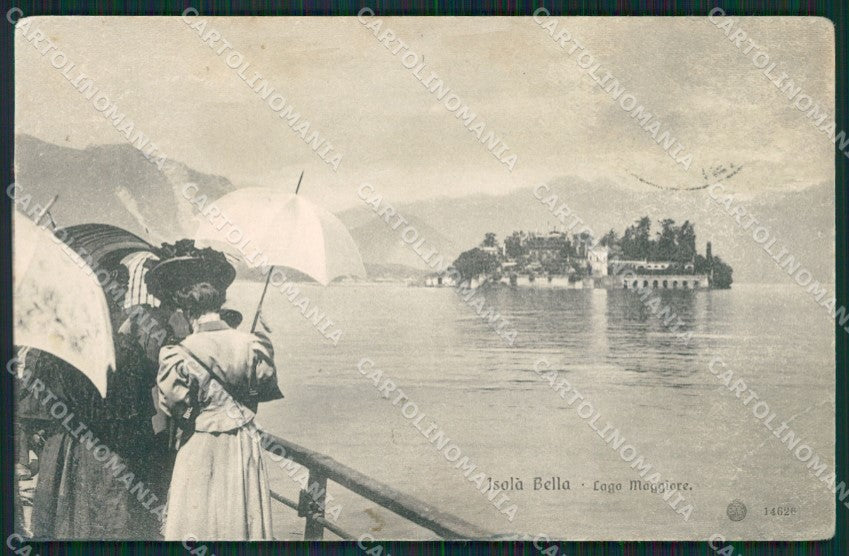 Verbania Stresa Isola Bella Battello PIEGA cartolina QZ1100 – fronte