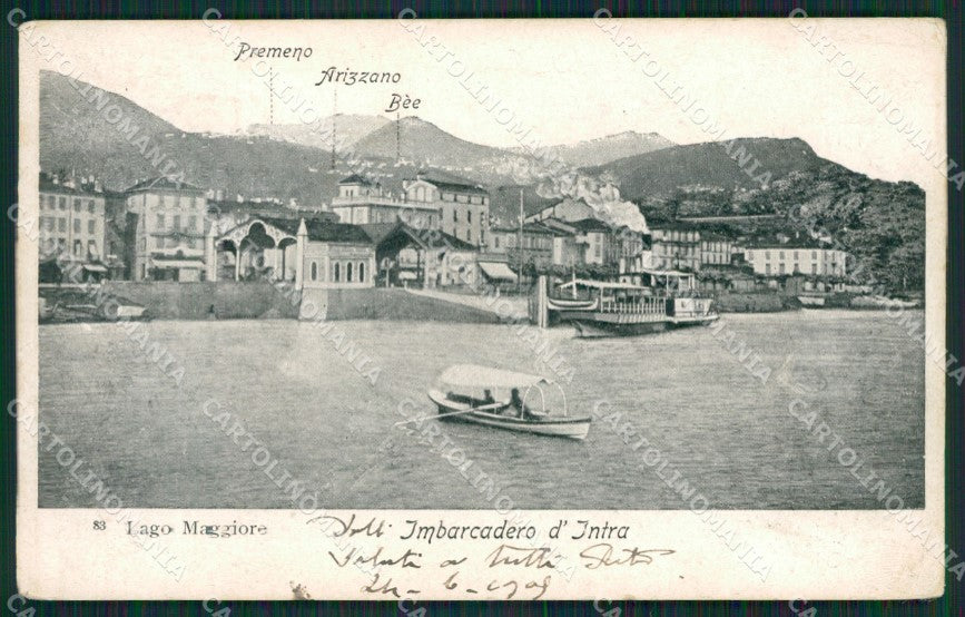 Verbania Intra Battello cartolina QZ1115 – fronte