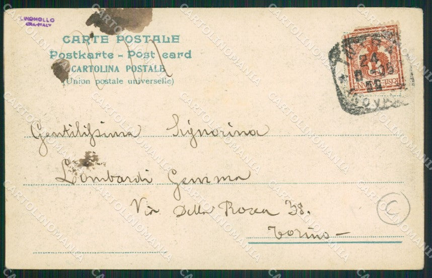 Verbania Intra Battello cartolina QZ1115 – retro