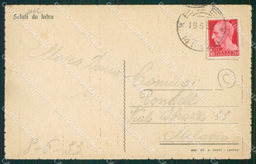 Verbania Intra Battello cartolina QZ1117 – retro