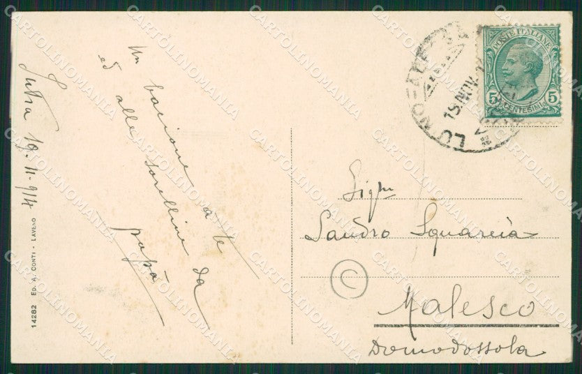 Verbania Intra Battello cartolina QZ1124 – retro