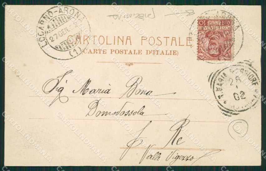 Verbania Intra PIEGHINA cartolina QZ1126 – retro
