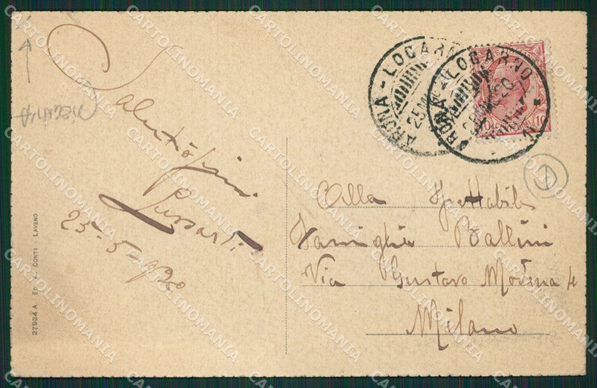 Verbania Intra PIEGHINA cartolina QZ1135 – retro