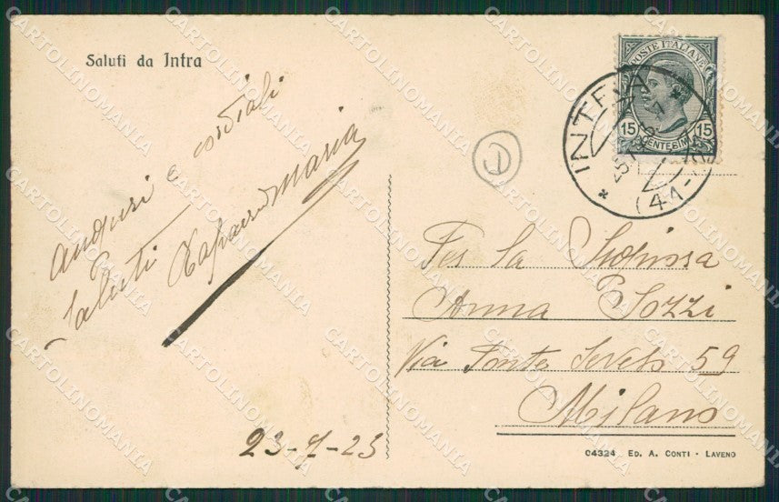 Verbania Intra cartolina QZ1137 – retro
