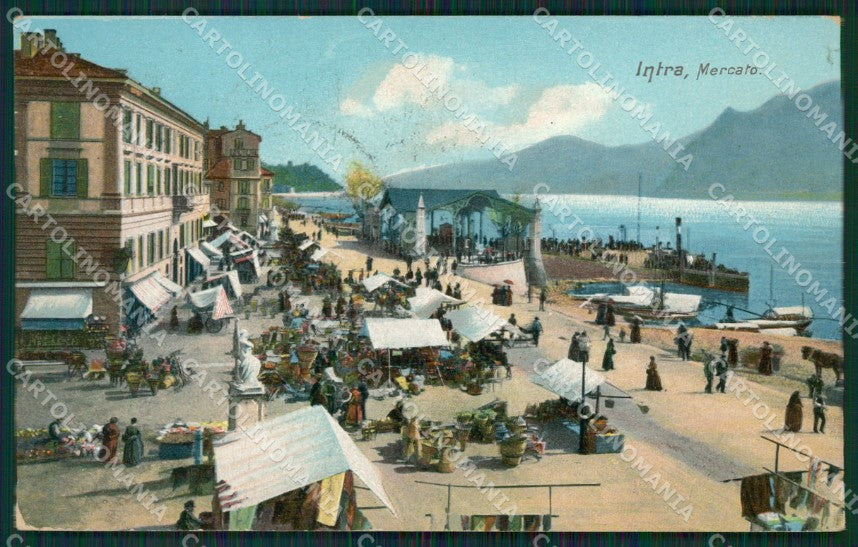 Verbania Intra Mercato cartolina QZ1158 – fronte