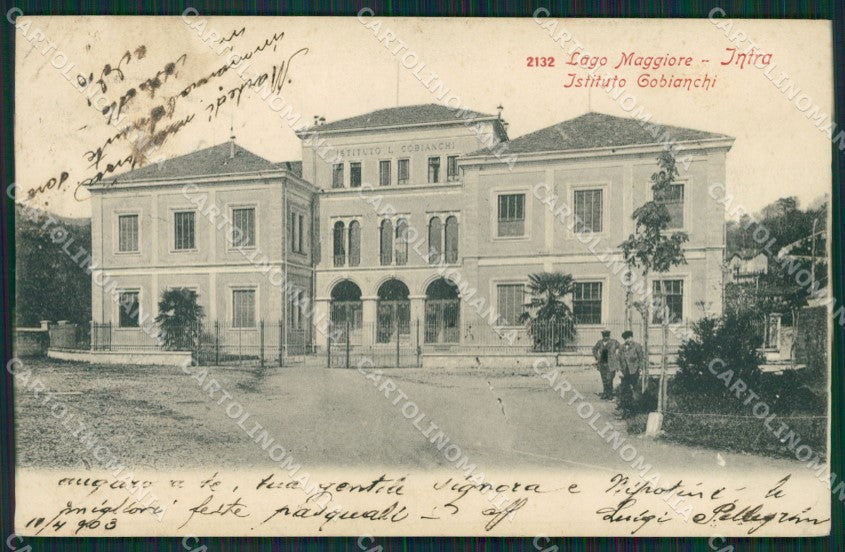 Verbania Intra PIEGHE cartolina QZ1174 – fronte