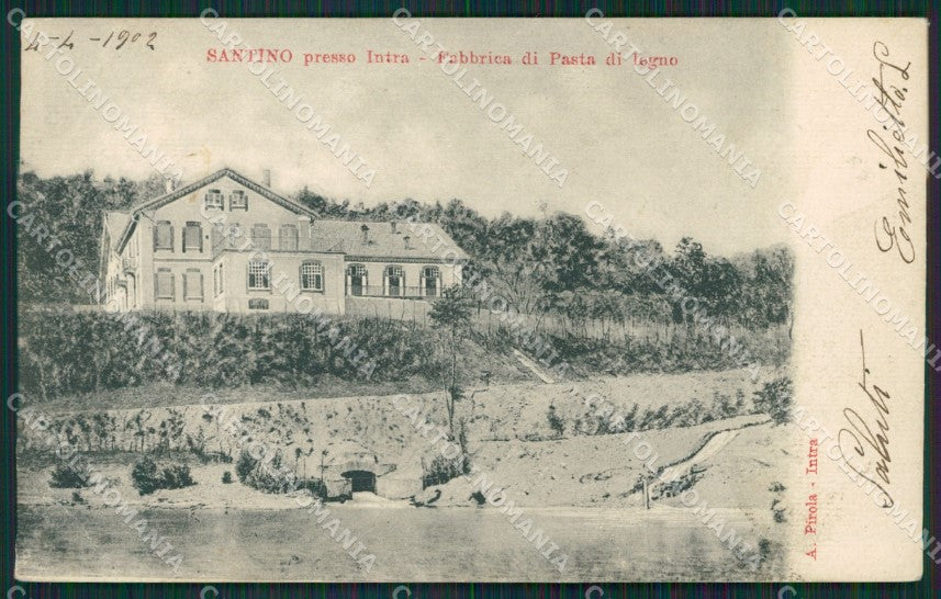 Verbania Intra Santino PIEGA cartolina QZ1199 – fronte