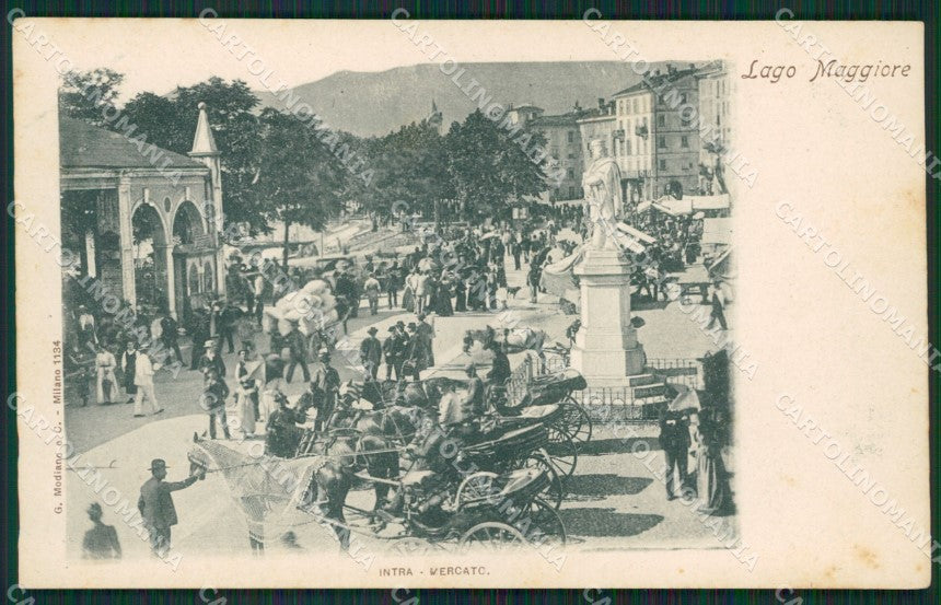 Verbania Intra Mercato Garibaldi cartolina QZ1205 – fronte